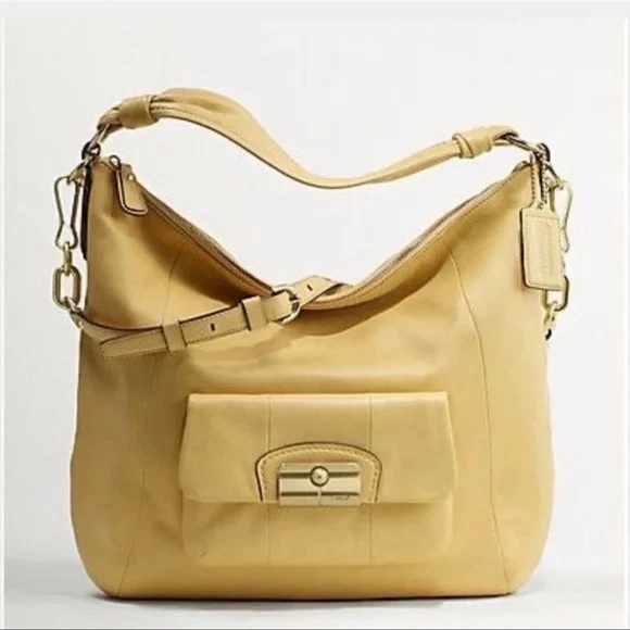Coach Kristin Large Butter Yellow Convertible Leather bag - Picture 1 of 8